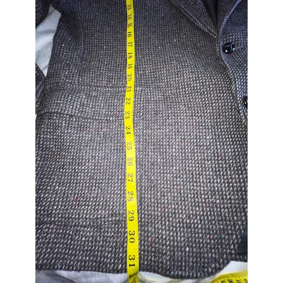 Vintage 1970's Pendleton Virgin Wool Coat - Size 52 Men's - Suede Elbow Patches - Picture 10 of 11